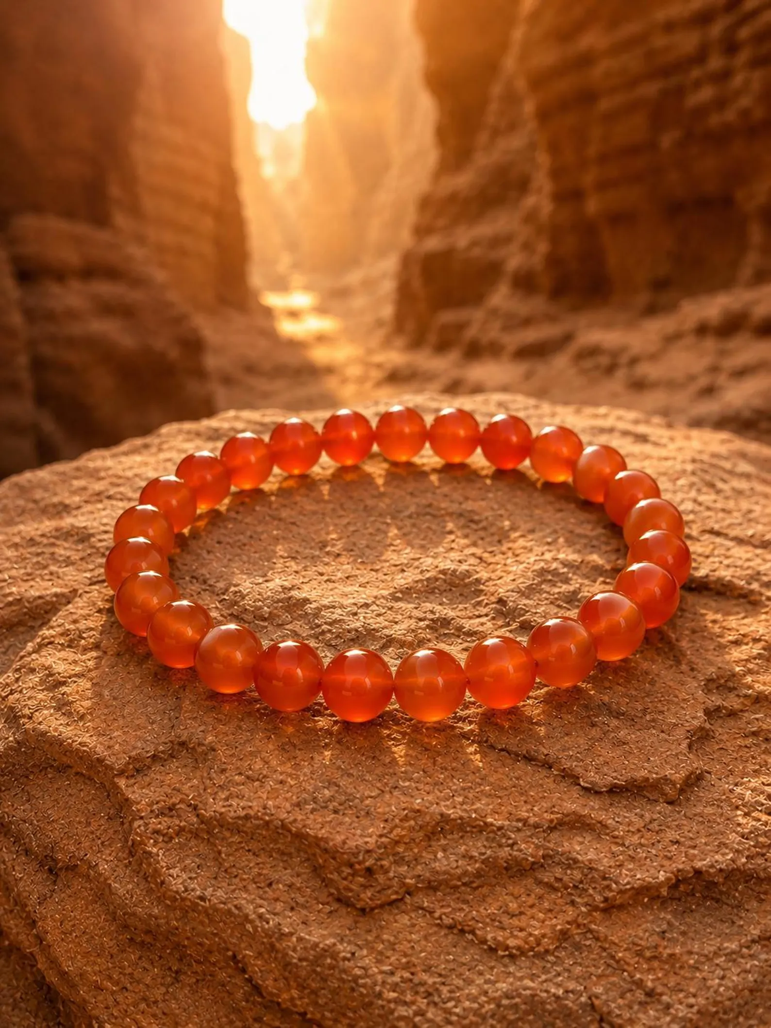 Empowering Natural Carnelian Stone Bracelet – Confidence, Vitality & Positive Energy Crystal Bracelet